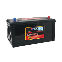 Exide extreme heavy commercial battery with code N100CMF.