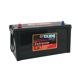 Exide extreme heavy commercial battery with code N100DMF.